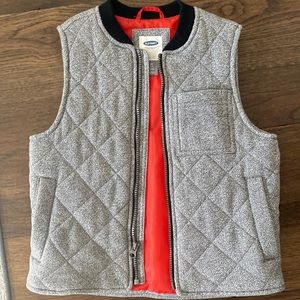 Boys vest herringbone pattern gray